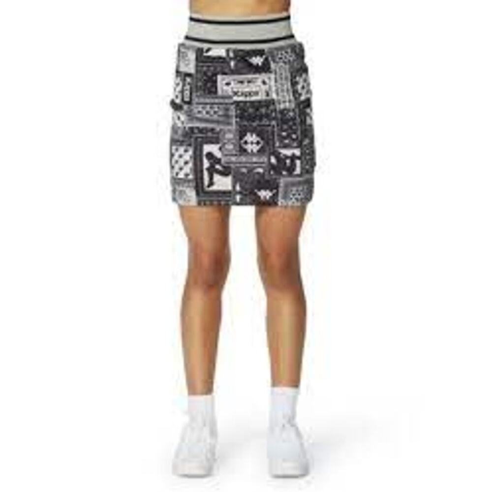 NWT Kappa Women's Authentic Big Logo Mid Thigh Pull On Skirt XS Athleisure Wear